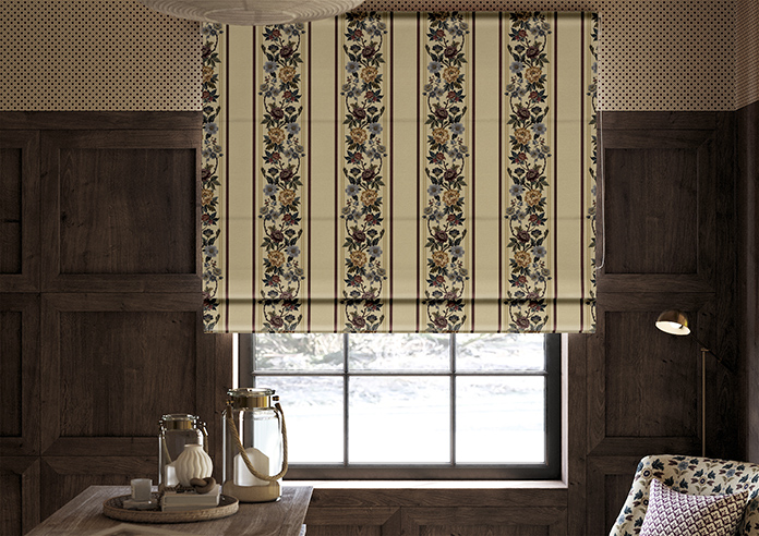 Jennys Stripe, Merlot - Twist&Fit Roman Blind - Image 3